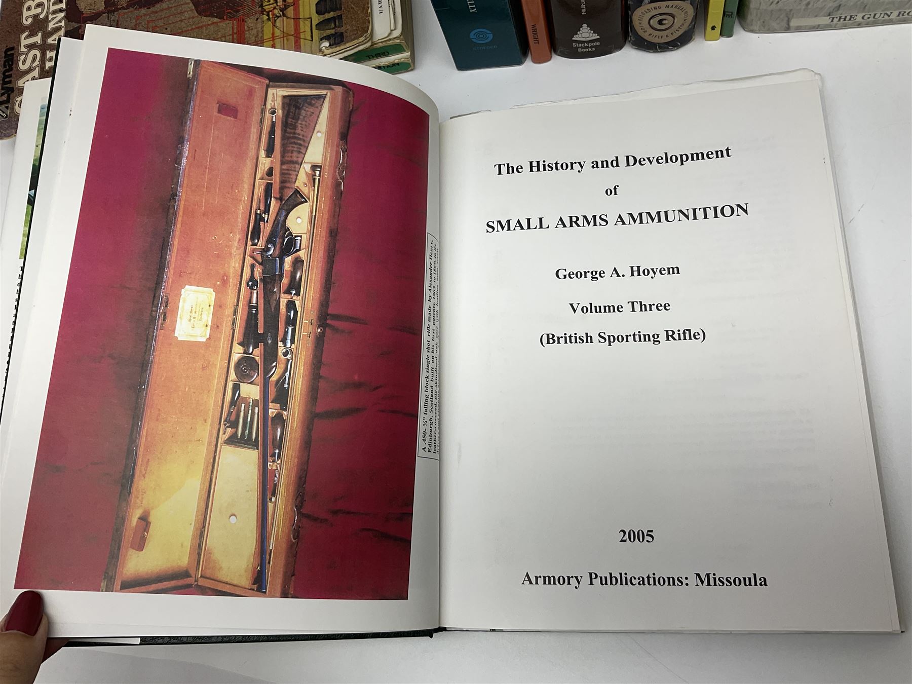 Seventeen books/pamphlets on cartridge making, ammunition, gunsmithing etc including Barnes Frank: Cartridges of the World. 2006 11th edition; Donnelly John T.: The Handloaders Manual of Cartridge Conversions. 1987; Hoyem George A.: The History and Development of Small Arms Ammunition. 2005 Volume Three; Speer Reloading Manual No.11; Baker D.J.: British Handloading Cartridge Tools. 2003. Signed by author etc
