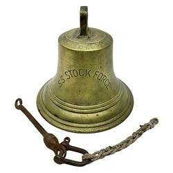 Ship's bell inscribed 'SS Stock Force', 
