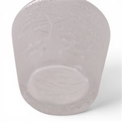 Lalique Ombelles frosted glass vase, marked Lalique France, H16cm 