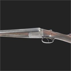 William Cashmore 12 bore, double trigger, boxlock ejector side by side double barrel shotgun with 71cm (28