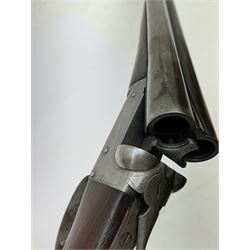 SHOTGUN CERTIFICATE REQUIRED - English 12-bore double trigger side by side double barrel shotgun serial no. 147696 