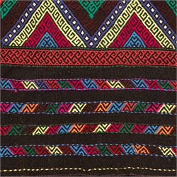 Afghan kilim runner rug, the field decorated with geometric patterned concentric lozenges in multicolours, the contrasting guard stripes with repeating chevron design
