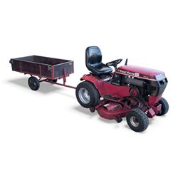 Wheel Horse 312-8 - ride-on mower with trailer.