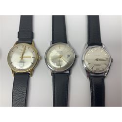 Two automatic wristwatches including Herculeo and Ramona and four manual wind wristwatches including Zenith, Swiss Watch Company and Accurist
