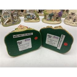Twenty Lilliput Lanes, including The Right Note, Chatterbox Corner, Whistle Stop Gate, New Neighbours, Travellers Rest etc, all in original boxes