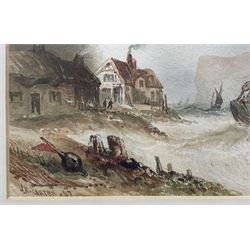 Joseph Newington Carter (British 1835-1871): Running into Cowbar Beck - Staithes', watercolour with scratching out signed and dated '67, 17cm x 23cm 
Provenance: private local collection, purchased David Duggleby Ltd 16th September 2013 Lot 165