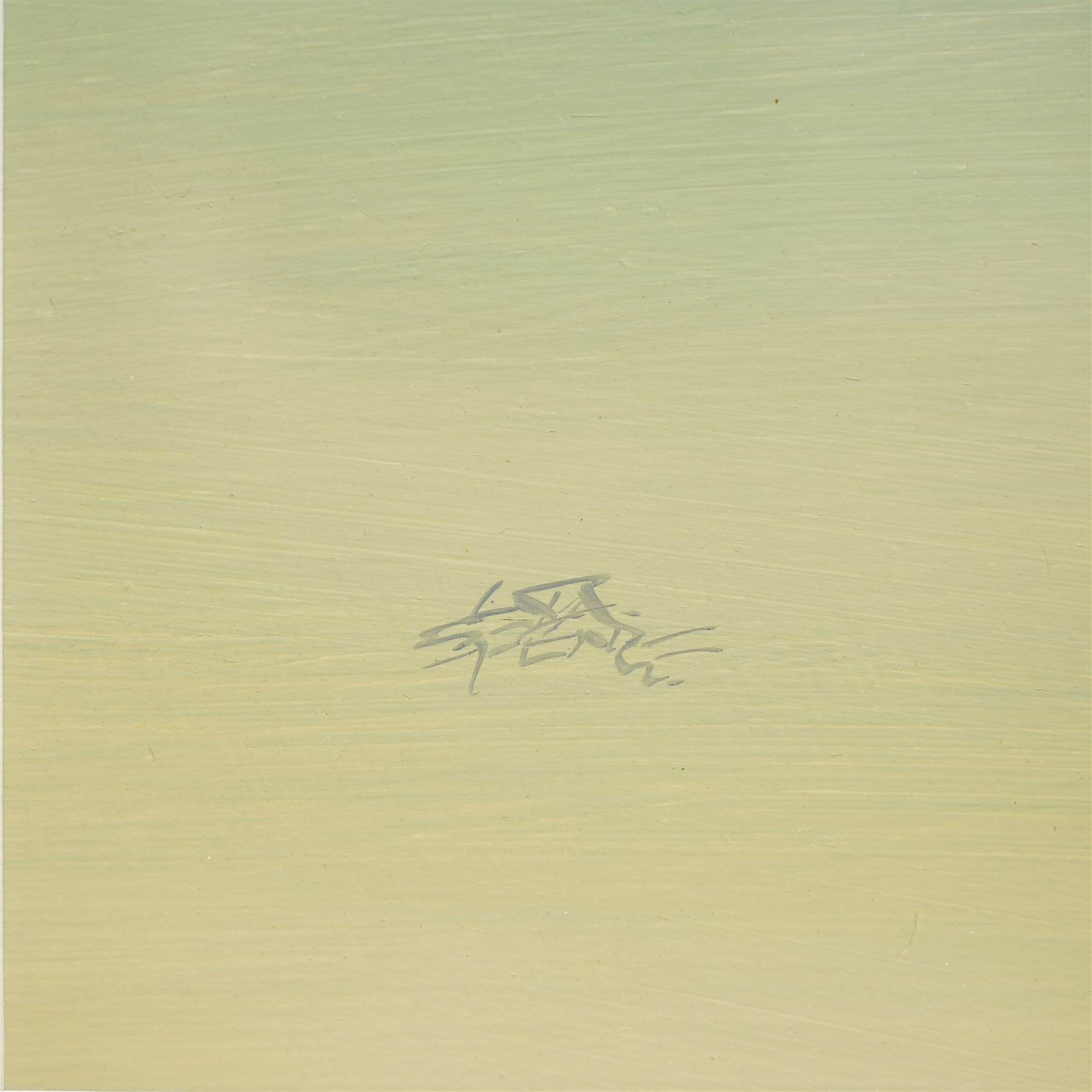 Les Spence (British 1934-): Blue Sky Seascape, oil on board signed 40cm x 40cm