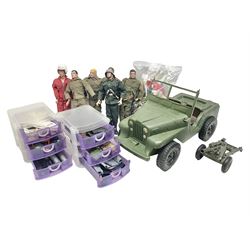 Action Man - five figures marked on the 