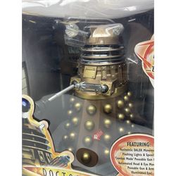 Dr. Who - four boxed collectables by Character Options and Wesco comprising Radio Controlled Dalek, Radio Controlled 1/4 scale K-9, Dalek and Tardis money banks (4)