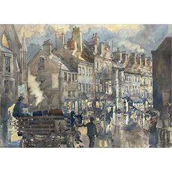 Frederick (Fred) Cecil Jones (British 1891-1966): 'Stokesley Yorkshire', watercolour signed titled and dated 1937, 28cm x 39cm