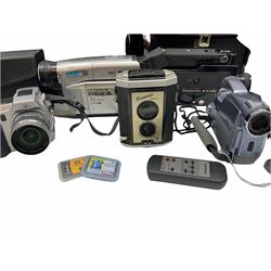Vintage and later cameras and accessories including, Minolta camera, Kodak Brownie 6mm movie camera II in case, Kopil-IA 8 electric eye etc.  