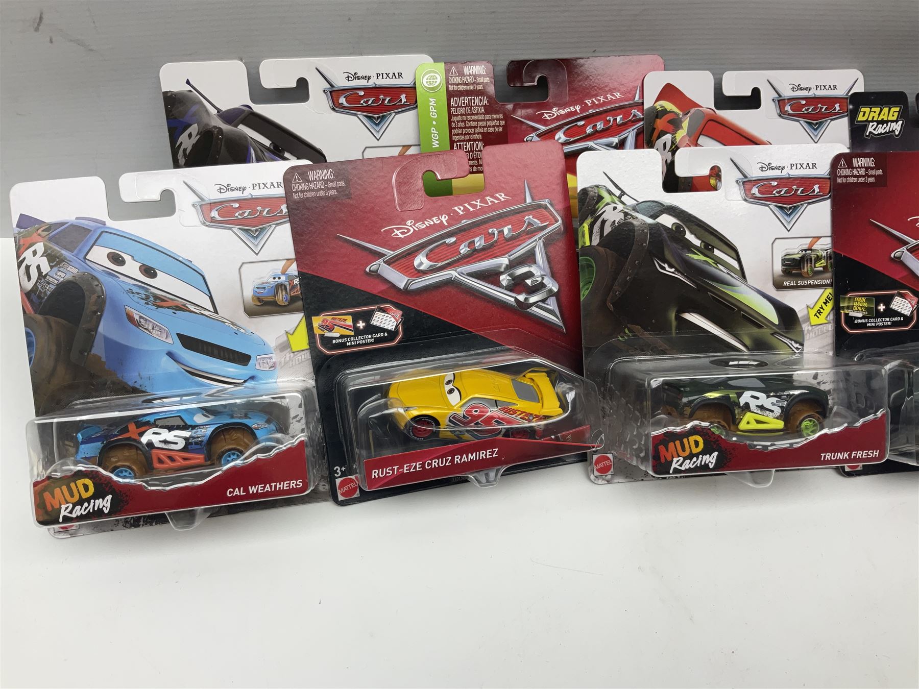 Disney Pixar 'Cars' - thirty-four Mattel carded die-cast models; all in unopened blister packs (34)