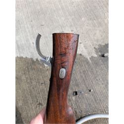 19th century Belgian Gras 12-bore (from 11-bore) bolt-action single barrel shotgun with 80cm barrel No.G85345 L127cm overall. Deactivated to early specification so requires re-deactivation to modern standards RFD ONLY - Disposed 25.06.25 - Notified 24.07.25