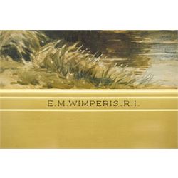 Edmund Morison Wimperis (British 1835-1900): Windsor Castle, watercolour signed with initials and dated '96, with original label verso 23cm x 24cm