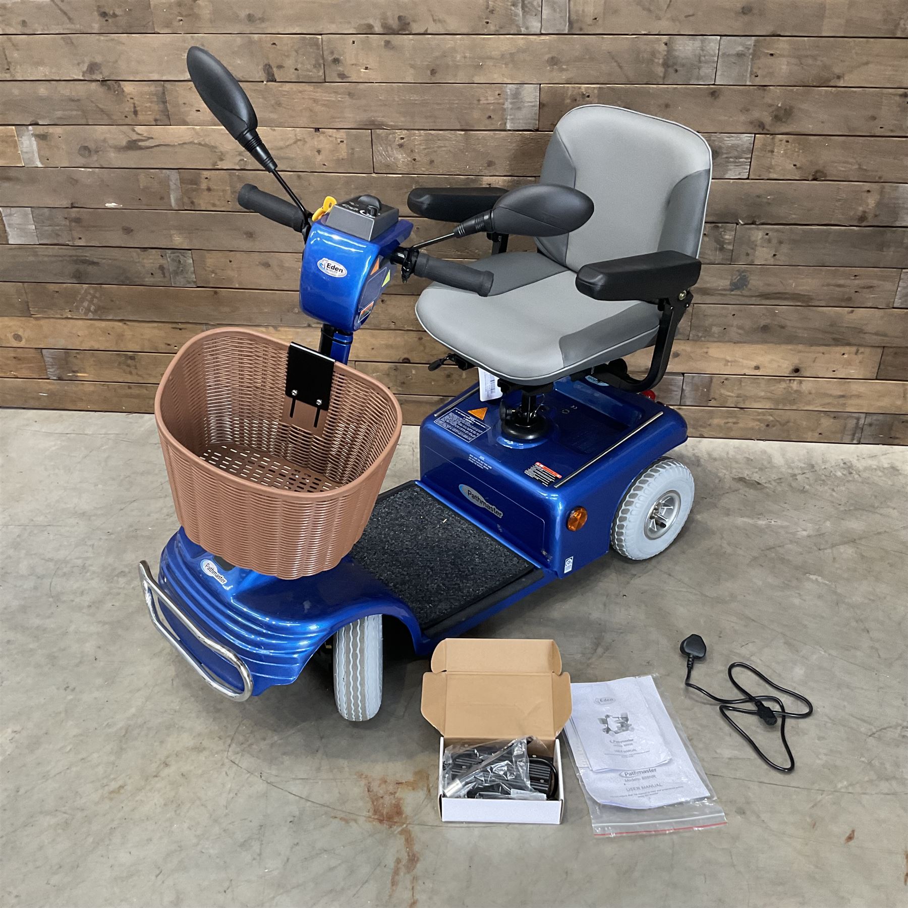Eden Mobility Pathmaster 888NR four wheel mobility scooter, with charger - excellent condition, used twice
