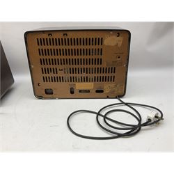 1950s Philips valve radio model B3G63A in brown Bakelite case, W42cm D21cm H30cm, together with 1950s Cossor Melody Maker model 524 radio and 1950s Grundig model 2041, tallest H35.5cm