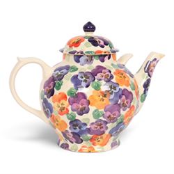 Emma Bridgewater gallon teapot, in Pansies pattern, H21cm