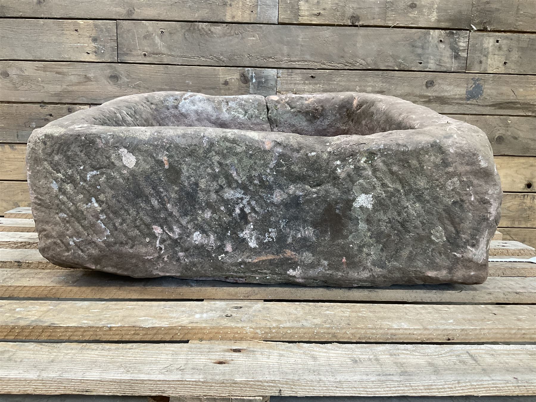 19th century rectangular stone trough 