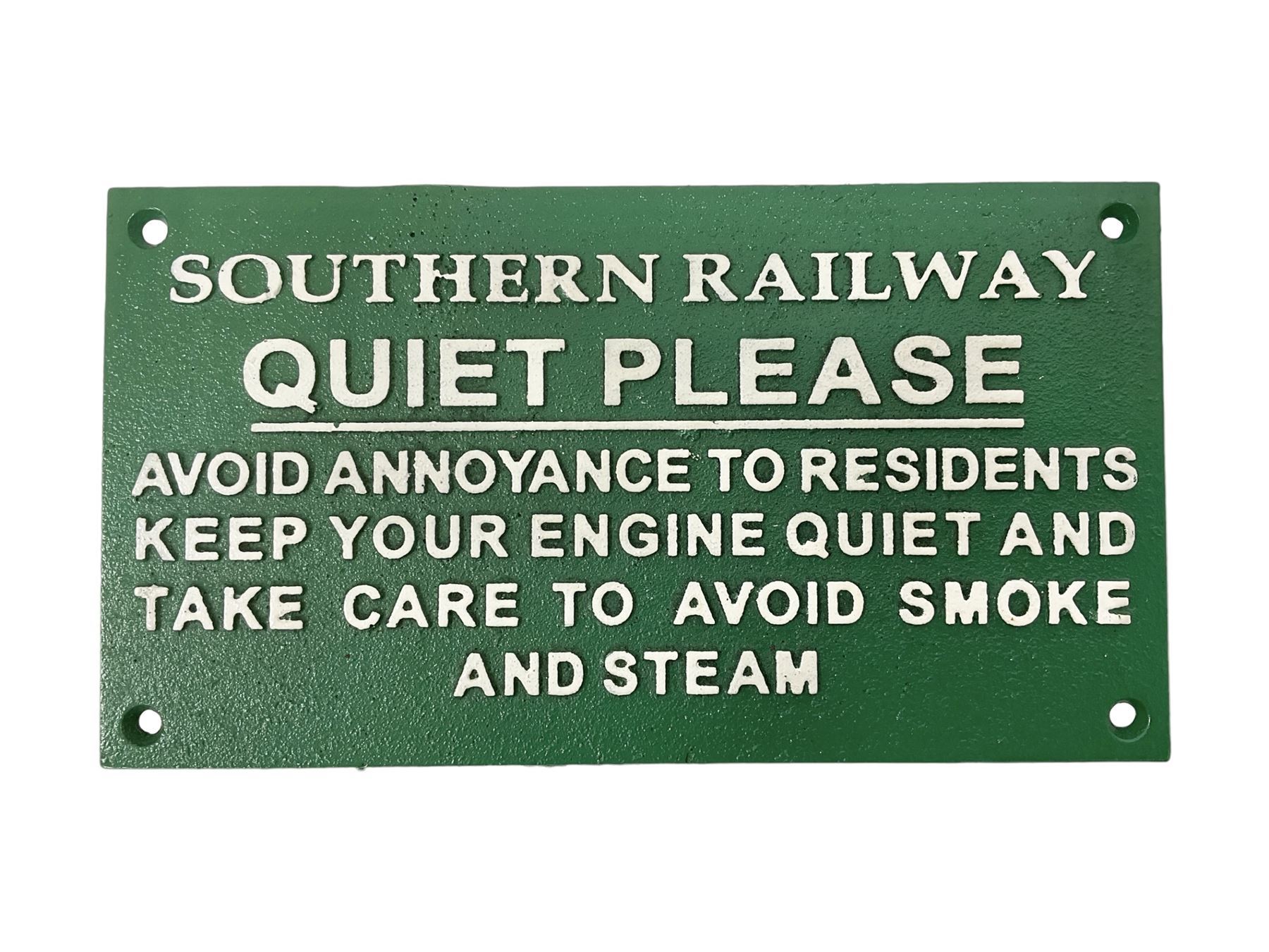 Southern Railway Quiet Please type sign, L27cm