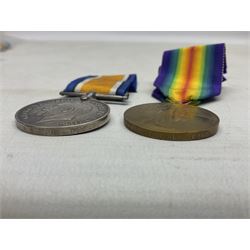 Two WW1 Lincolnshire Regiment pairs of medals, each comprising British War Medal and Victory Medal awarded to 39883 Pte. C.A. White and 46142 Pte. C.T. Heald; all with ribbons (4)