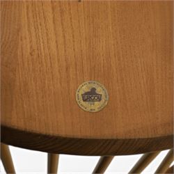 Ercol - set of four light elm chairs, comprising two 'Quakers' and two 'Windsor' chairs
