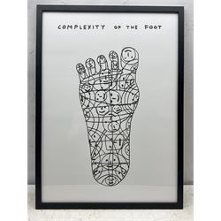 David Shrigley OBE (British 1968-): 'Complexity of the Foot', offset lithographic poster 69cm x 49cm