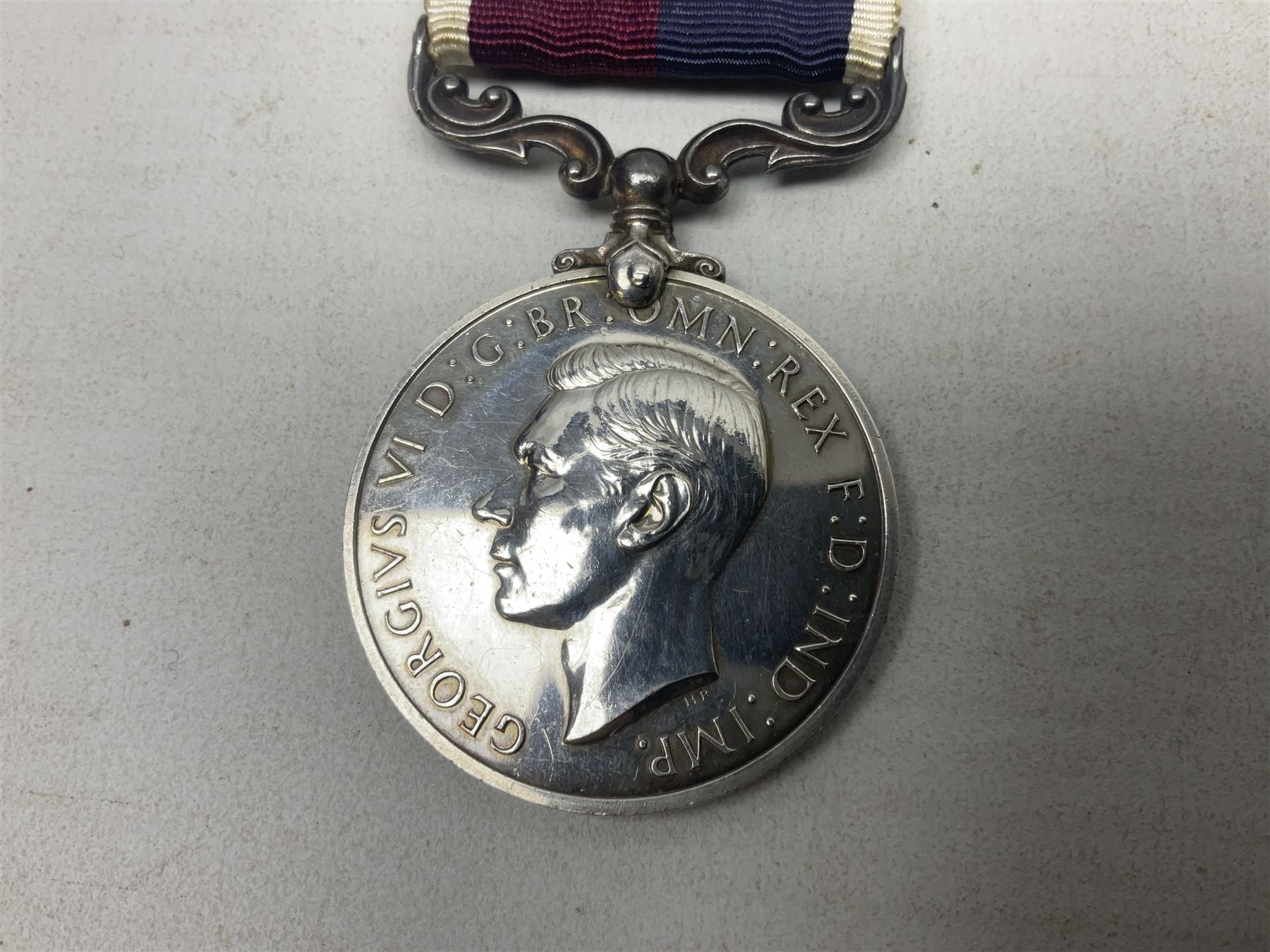 George VI RAF Long Service and Good Conduct Medal awarded to 506313 F/Sgt. F.G. Hollings R.A.F.; with ribbon 