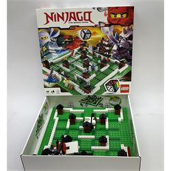 Lego System - 5600 Radio Controlled Car, boxed with instructions; and eight various Lego Games comprising Pirate Plank, Monster 4, Frog Rush, UFO Attacks, Lava Dragon, Ramses Return, Ninjago and Shave A Sheep, all boxed with instructions (9)