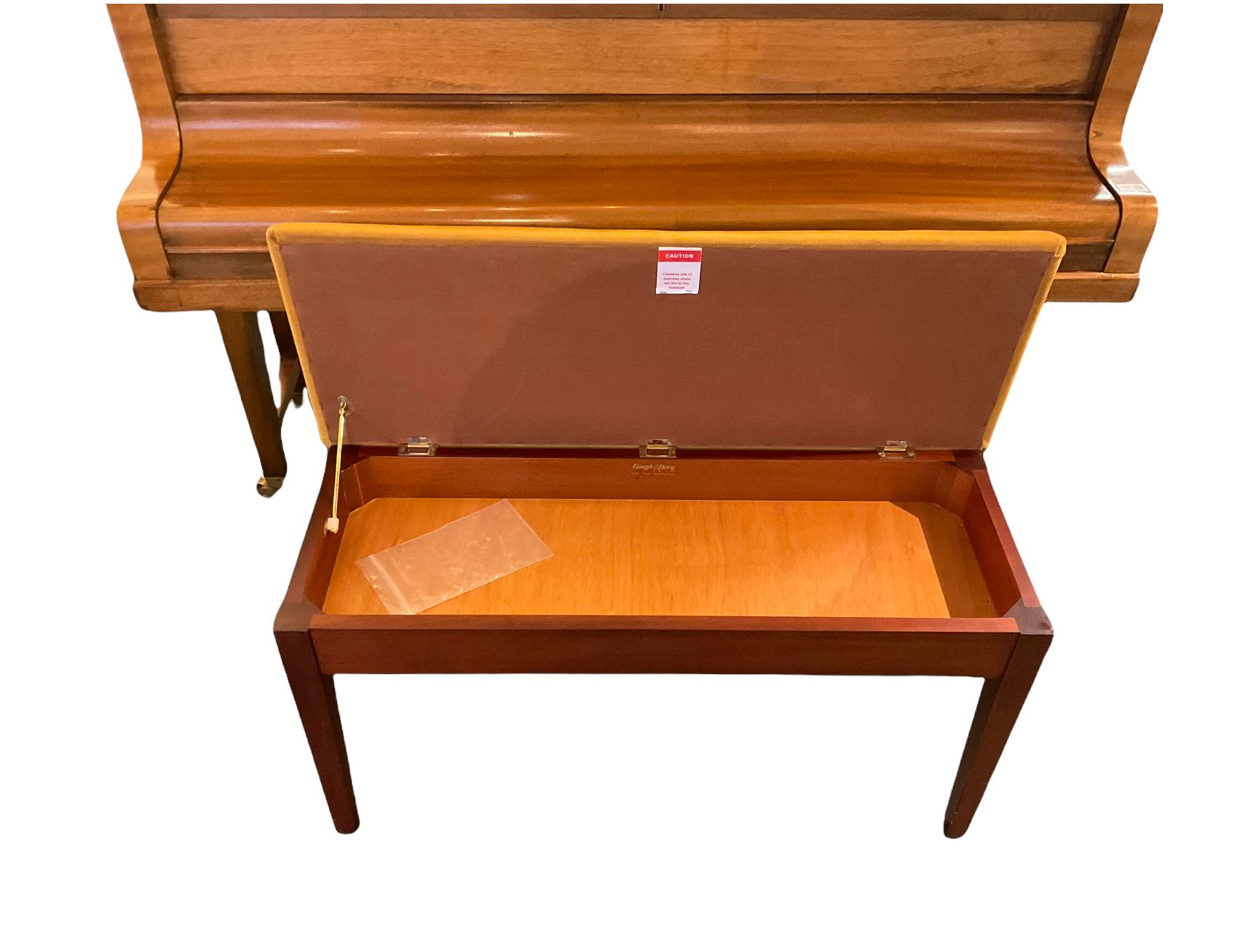 Pohlmann sapele mahogany cased baby grand piano, with duet stool