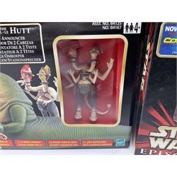 Star Wars - Episode 1 - Kaadu & Jar Jar Binks, Jabba The Hutt, two x Mos Espa Encounter, Opee & Qui-Gon Jinn, Watto's Box, Ammo Wagon & Falumpaset, Gungan Assault Cannon, Sith Speeder & Darth Maul, Armoured Scout Tank with Battle Droid and Gungan Catapult Accessory Set; all boxed (11)