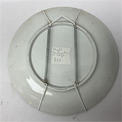 19th century Prattware table ware to include an oval footed dish decorated with a scene after Landseer 'Highland Music', retailed by James Muggleton L27.5cm, ‘The Truant’ plate after T. Webster, 'Blind Man's Buff' & 'Snap Dragon' tea plate, two side plates with malachite printed borders and others (17)