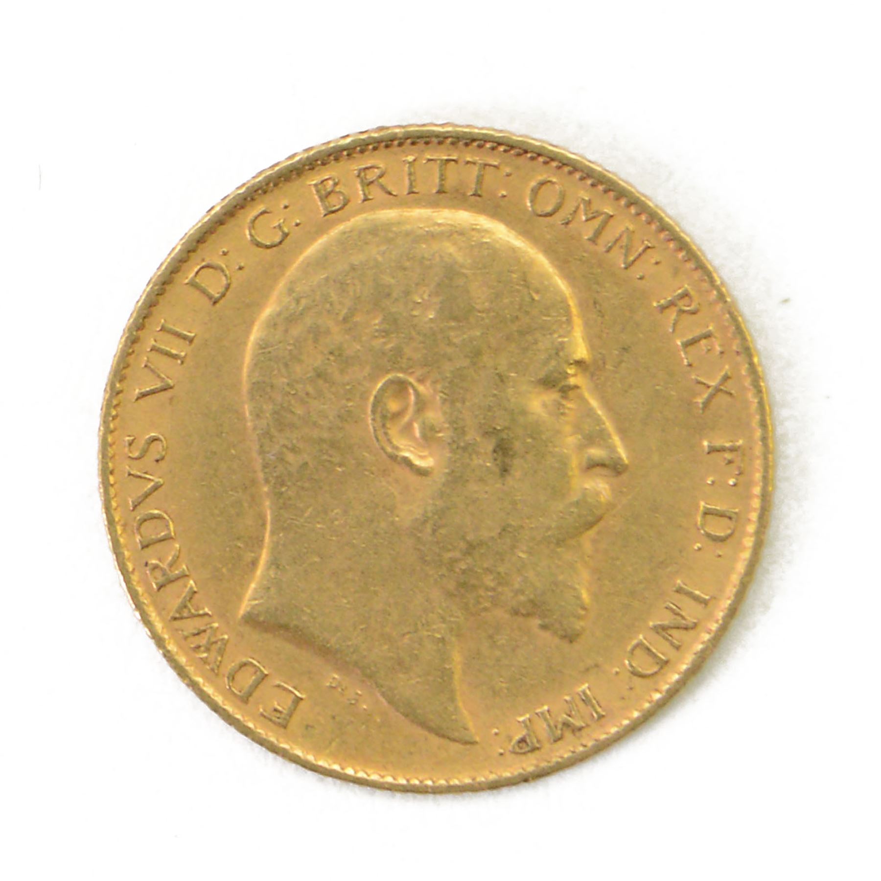 King Edward VII 1910 gold half sovereign coin
