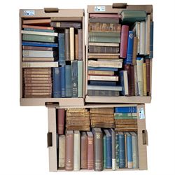 Collection of poetical works and other books in three boxes