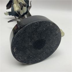 Rachel Talbot (British 1980-), Water Meadow Merriment, limited edition bronze sculpture, modelled as a hare in boating attire, upon a polished marble base, H37cm