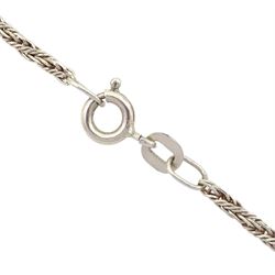 Silver boulder opal pendant necklace