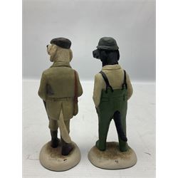 Ten Robert Harrop figures, comprising The World of Roald Dahl Mr Twit RD04 and The BFG RD03, boxed, The Camberwick Green Collection limited edition Mrs Honeyman CG04, The Mayor CGL04 and The Mayor and Philby in the Memorial Car CG68, The PG Chimps Collection Dolly PG003, boxed, Andy Capp by Reg Smythe Andy Capp AC01 and Flo AC02, boxed, and Country Companions English Setter CC21 and Flat Coat Retriever Fisherman CC13, boxed