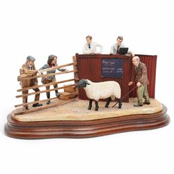 Border Fine Arts limited edition group 'What am I Bid? (Suffolk)' by Ray Ayres, model B0904  No.153/350, boxed and with certificate