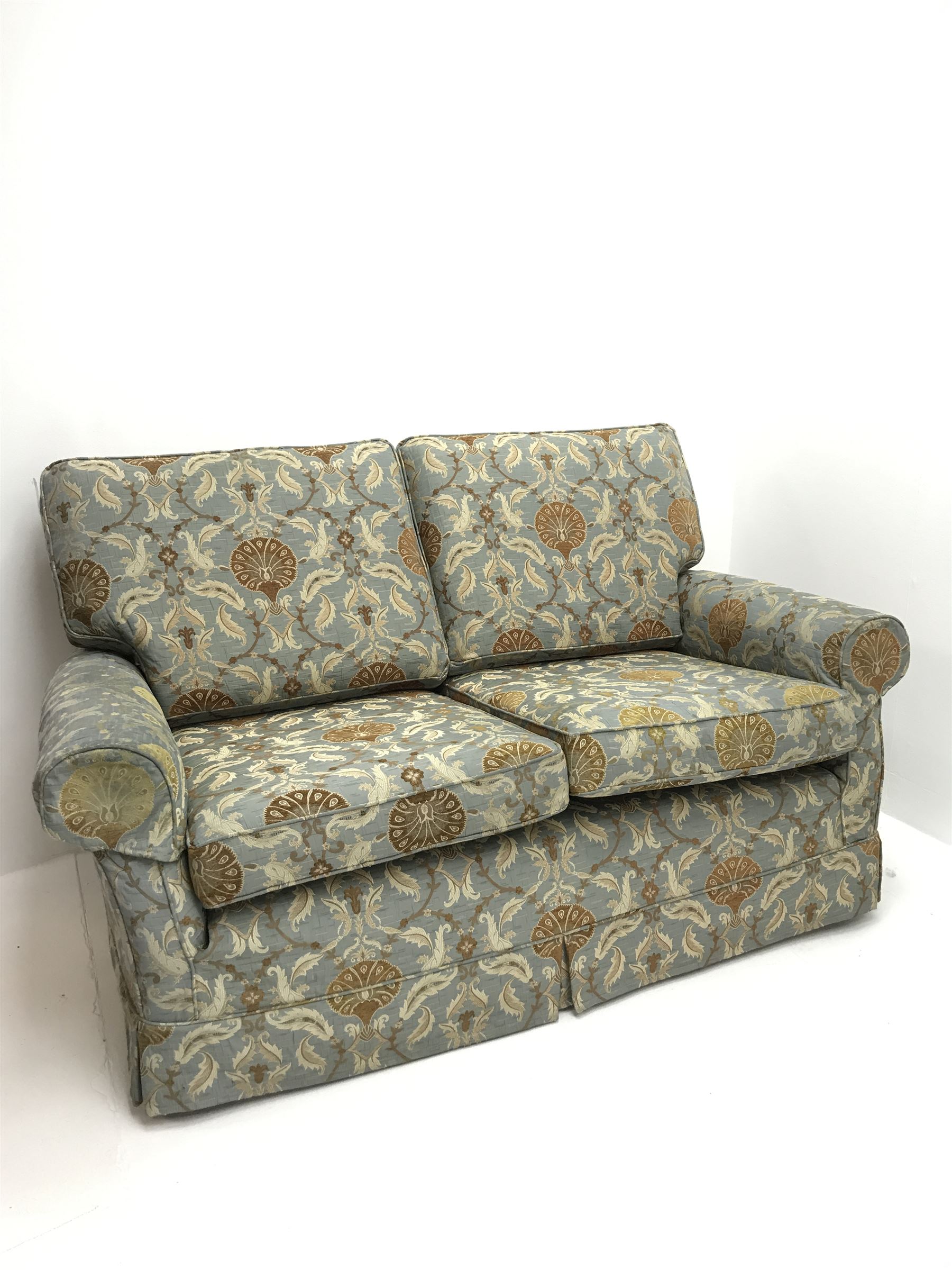 *MultiYork two seat sofa upholstered in a foliate pattern fabric