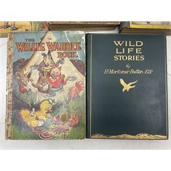 1930s Glevum Series boxed set of 'Coloured and Polished Building Bricks' with instructions; and quantity of 19th century and later children's books including The Fairy-Land of Science by Arabella B. Buckley. 1879; The Wonder Gift Book for Children 1933; The Greyfriars Holiday Annual 1938; The Willie Waddle Book 1933; twelve editions of School Boys Own Library 1937/8; Rainbow Annual 1952 etc