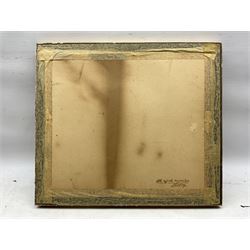 James Lobley (British 1828-1888): Gentleman Taking a Rest in the Church, watercolour signed 15cm x 20cm 