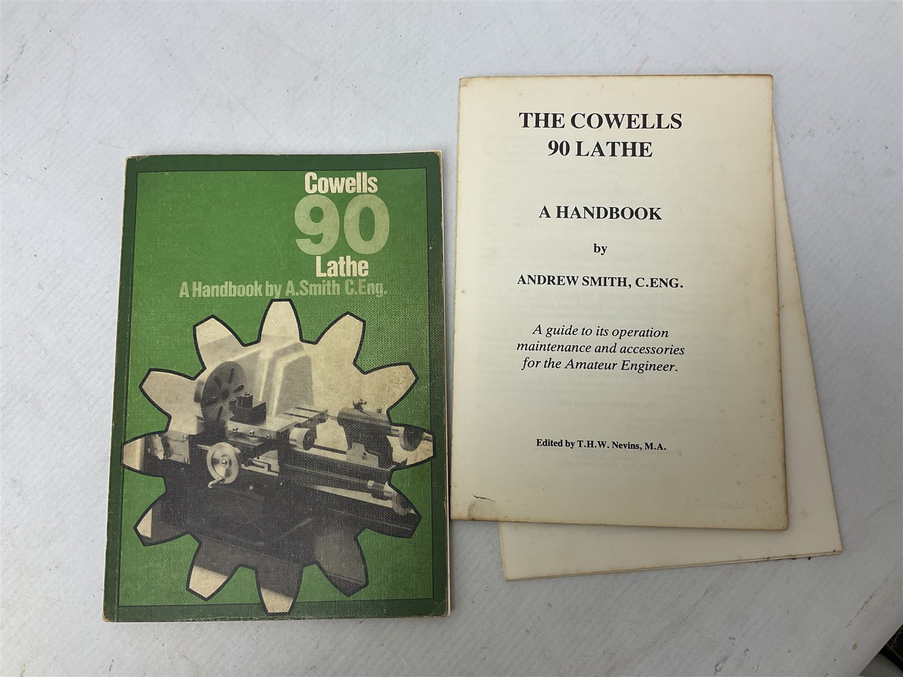 Cowells of Norwich model 90 modelmaker's lathe with handbook, the Pratt