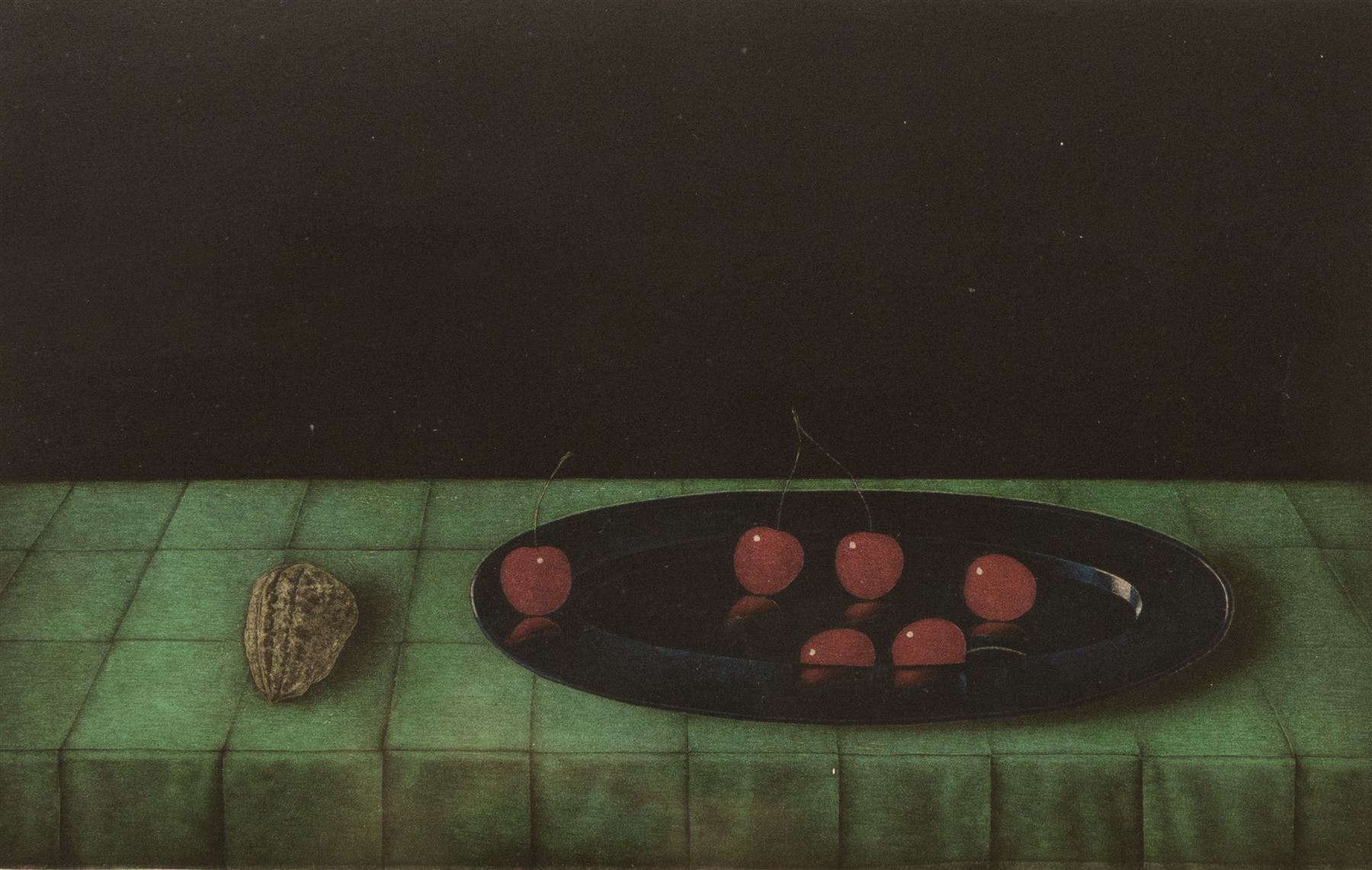 Tomoe Yokoi (Japanese 1942-): Cherries and Walnut | Paintings