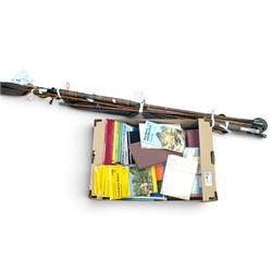 Fishing rods including split cane, fly and The Midlander example, together with a collecti...