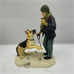 Royal Doulton figure Fetch, together with a pair of Royal Doulton Staffords style dogs and other ceramics 
