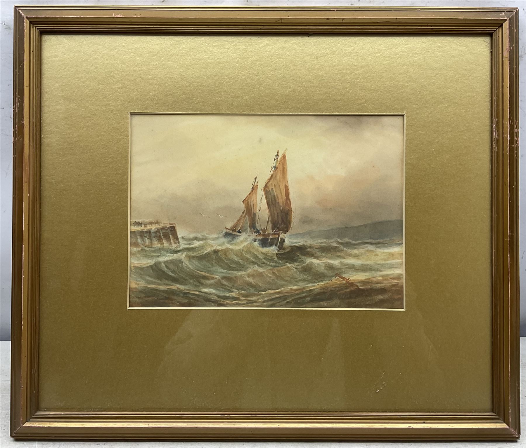 A Smith (British 19th Century): Sea Scenes, pair watercolours signed 19cm x 26cm (2)