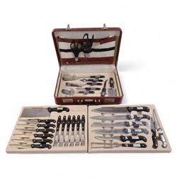 Rosenbaum kitchen knives and cutlery set in suitcase
