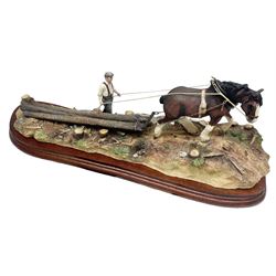 Border Fine Arts Logging, model no. B0700, by R.J. Ayres, limited edition 922/1750, with certificate and original box 