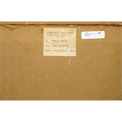 Sir John Verney (British 1913-1992): 'Mills Yard' - The Chairman of the Farnham Society Recording the Site of the New Police Station, watercolour signed and dated 1961, titled verso 33cm x 49cm 