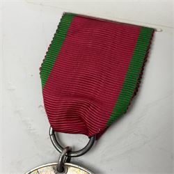 Victoria Crimea Medal with Sebastopol clasp awarded to G. Chammings H.M.S. Valorous; and a Turkish Crimea Medal, marked La Crimea 1855; both with later ribbons but original ribbons included (2)