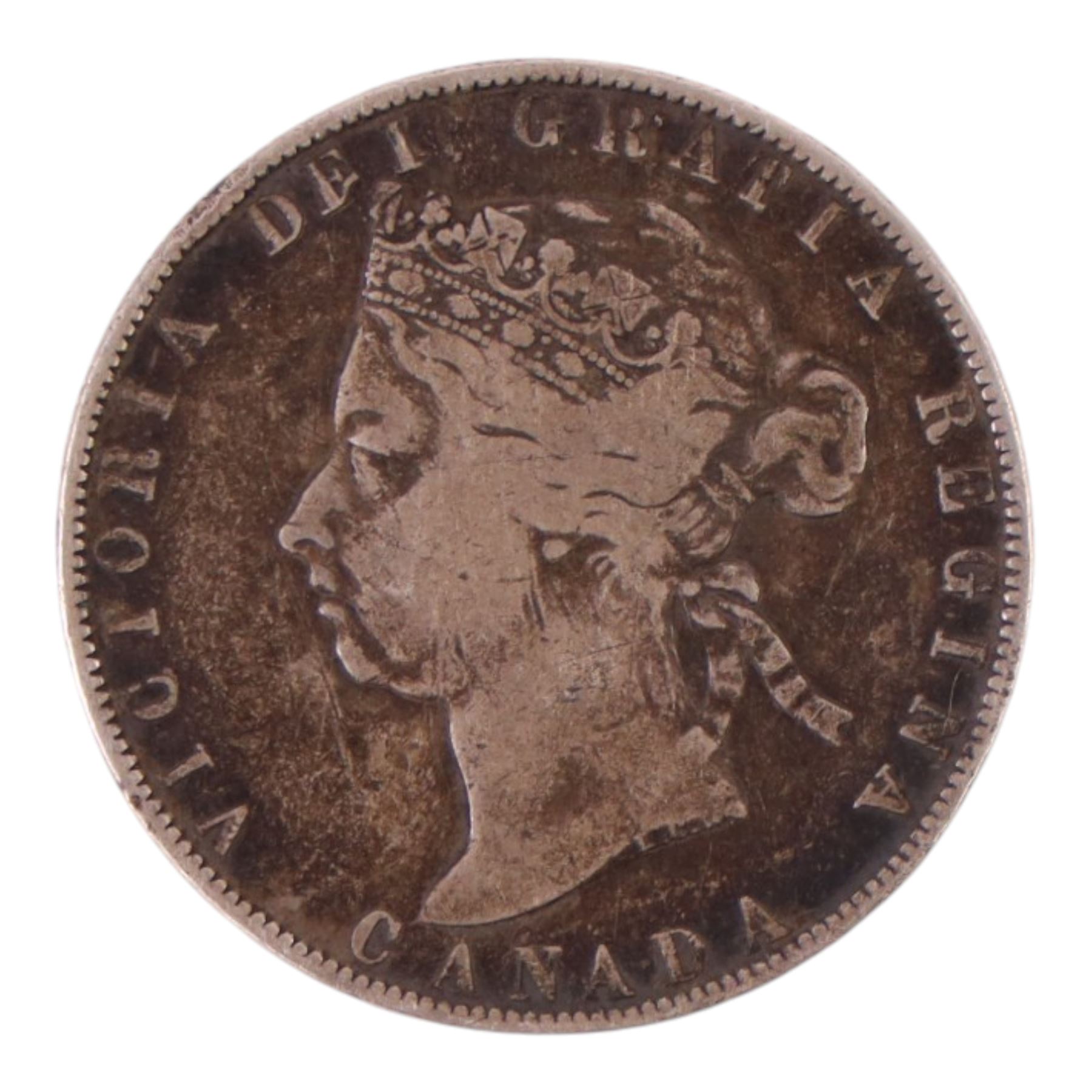 Canada Queen Victoria 1892 silver fifty cents coin